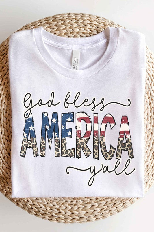 GOD BLESS AMERICA GRAPHIC T-SHIRT