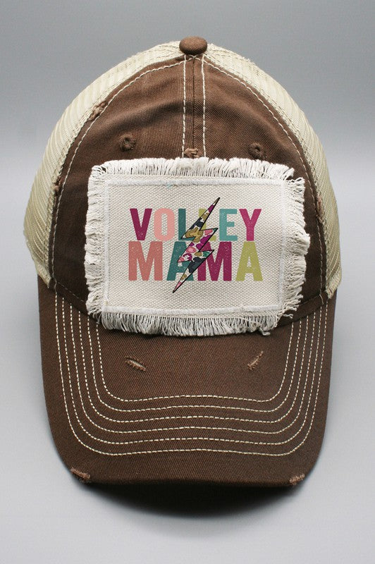 Floral Volley Mama Bolt Patch Trucker Hat