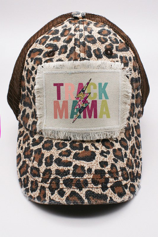 Floral Track Mama Bolt Patch Trucker Hat