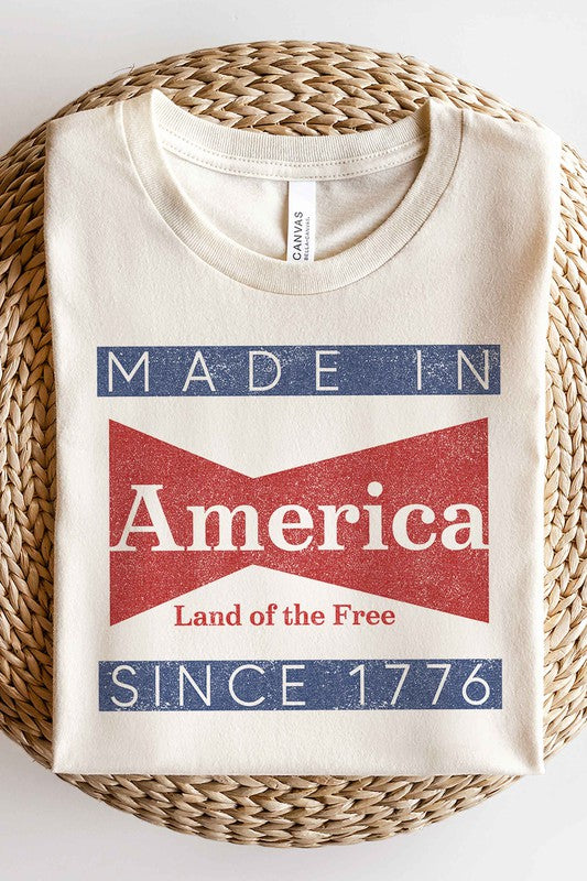 MADE IN AMERICA GRAPHIC PLUS SIZE TEE / T-SHIRT