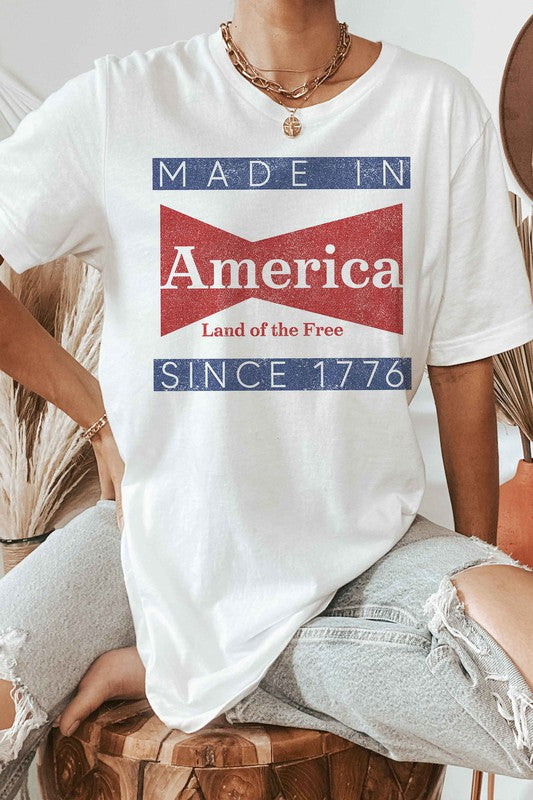 MADE IN AMERICA GRAPHIC PLUS SIZE TEE / T-SHIRT