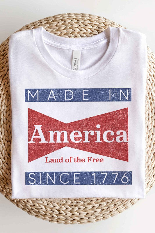 MADE IN AMERICA GRAPHIC PLUS SIZE TEE / T-SHIRT