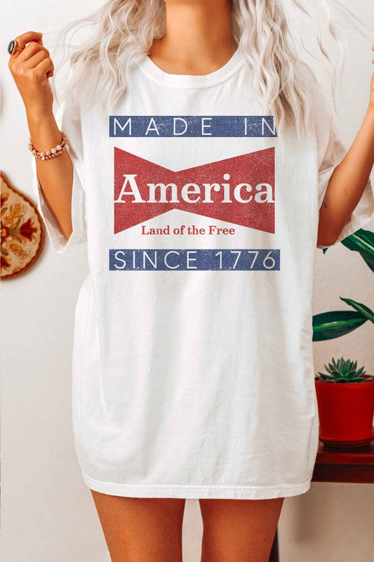 MADE IN AMERICA GRAPHIC PLUS SIZE TEE / T-SHIRT