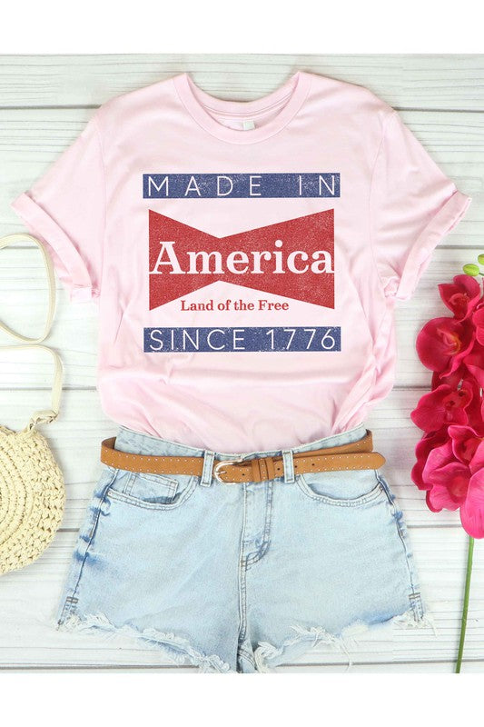 MADE IN AMERICA GRAPHIC PLUS SIZE TEE / T-SHIRT