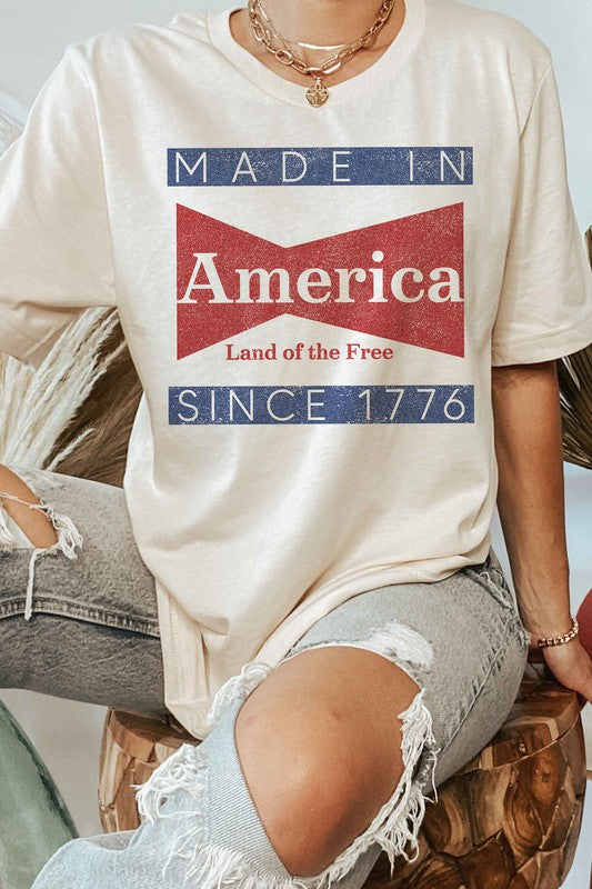 MADE IN AMERICA GRAPHIC PLUS SIZE TEE / T-SHIRT