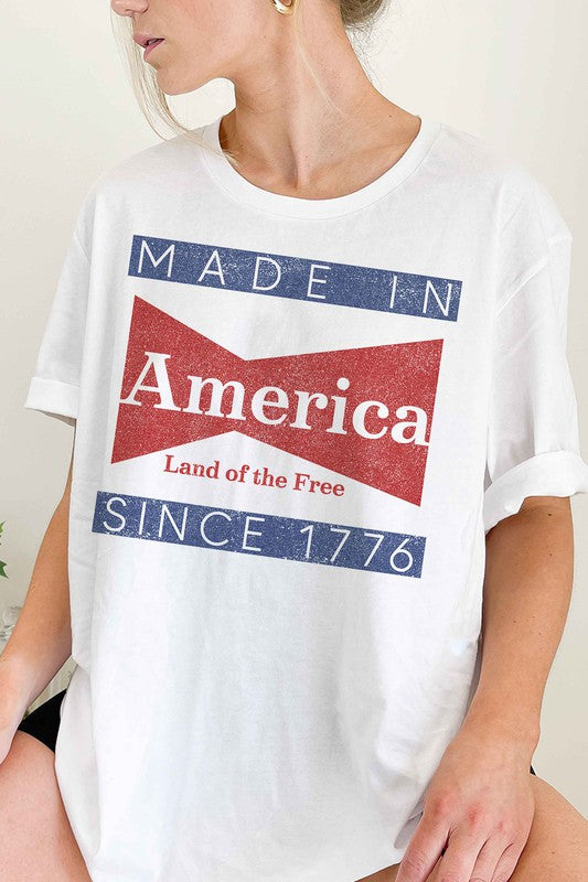 MADE IN AMERICA GRAPHIC PLUS SIZE TEE / T-SHIRT