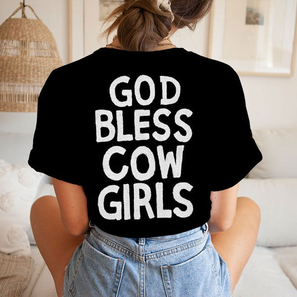 God Bless Cowgirls Graphic Top