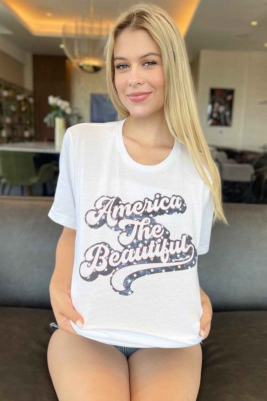 AMERICA THE BEAUTIFUL GRAPHIC T-SHIRT