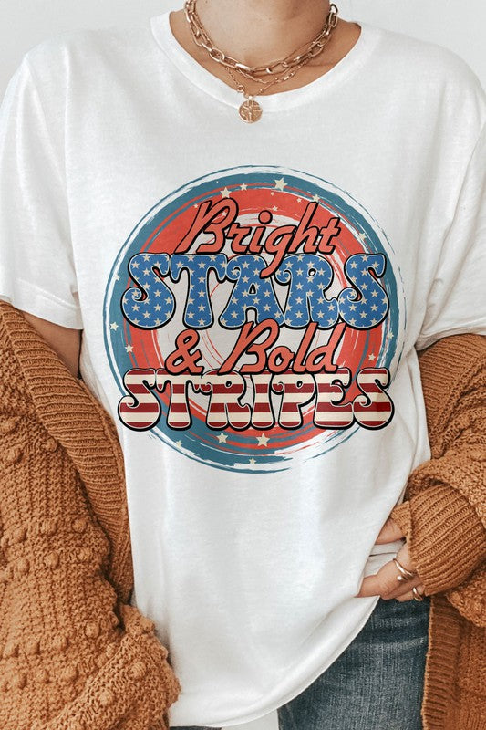 Bright Stars and Bold Stripes Graphic Tee