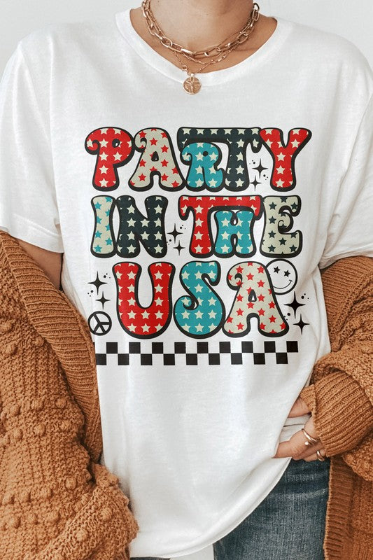 Party in USA Retro 4th of July Graphic Tee