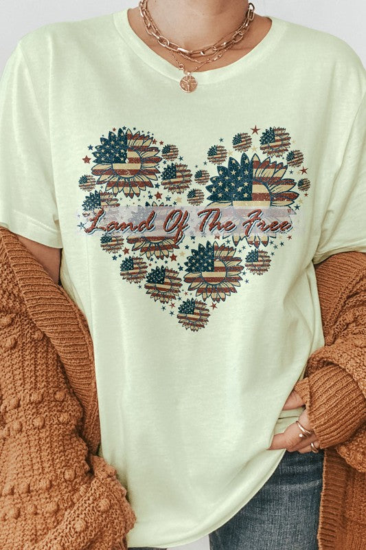 Land of Free 4th of July Graphic Tee