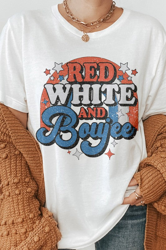 Red White And Boujee Retro Graphic Tee