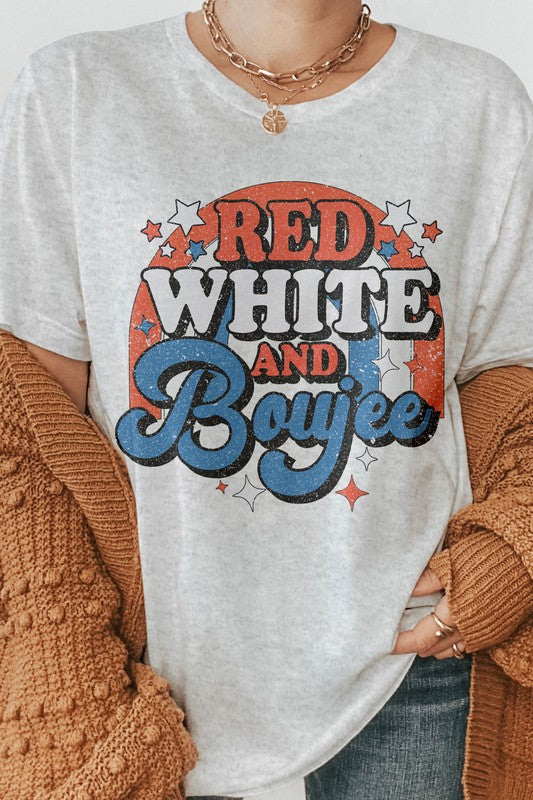 Red White And Boujee Retro Graphic Tee