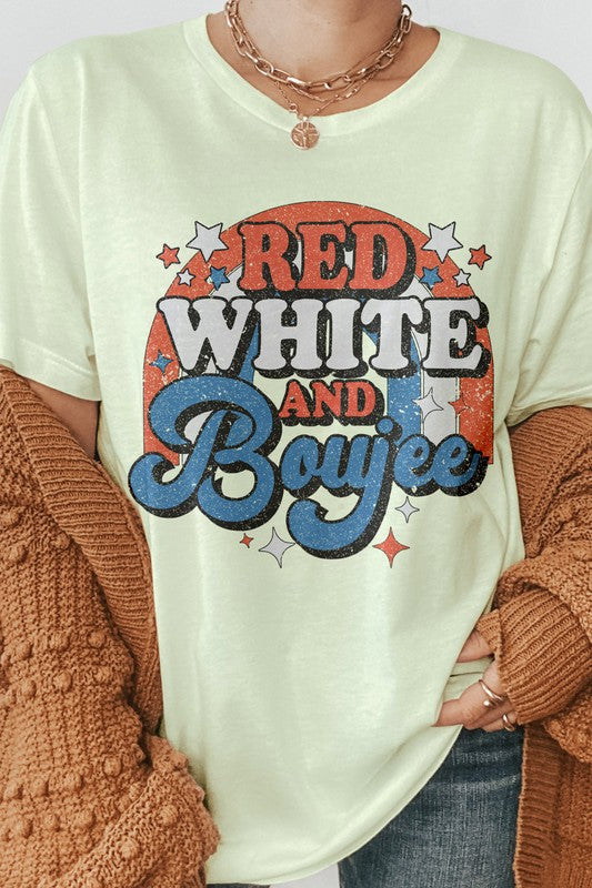 Red White And Boujee Retro Graphic Tee