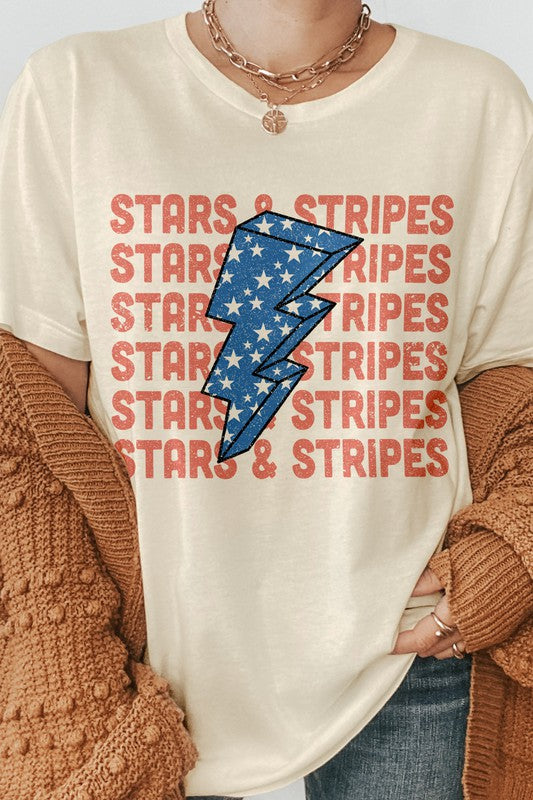 Stars and Stripes Retro Graphic Tee