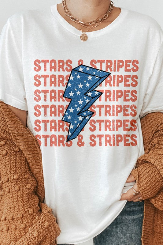 Stars and Stripes Retro Graphic Tee