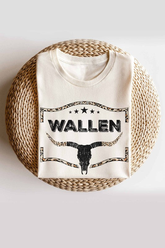 WALLEN LEOPARD WESTERN GRAPHIC TEE PLUS SIZE