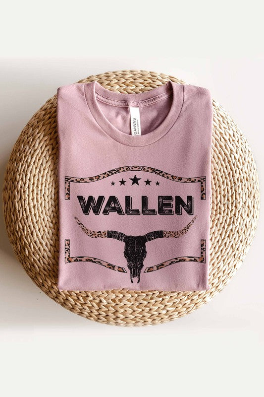 WALLEN LEOPARD WESTERN GRAPHIC TEE PLUS SIZE