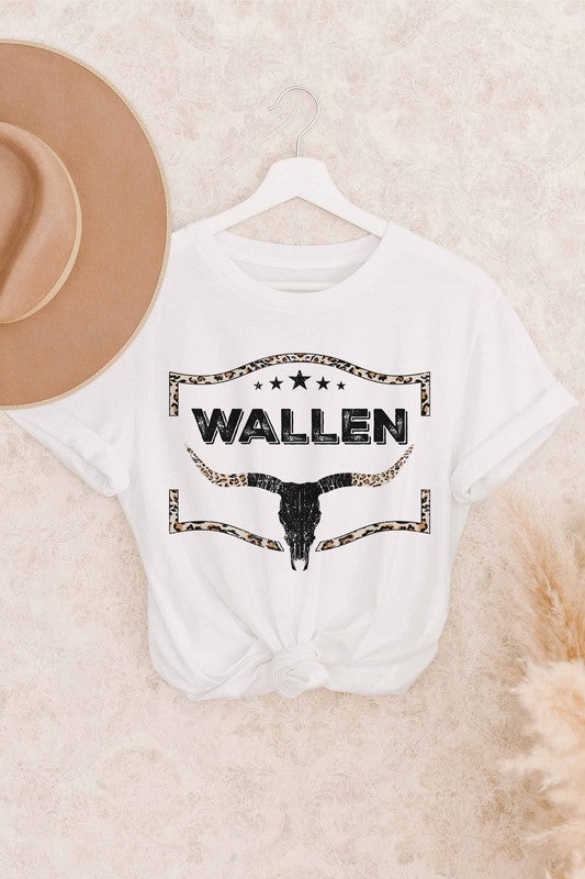 WALLEN LEOPARD WESTERN GRAPHIC TEE PLUS SIZE