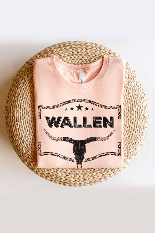 WALLEN LEOPARD WESTERN GRAPHIC TEE PLUS SIZE