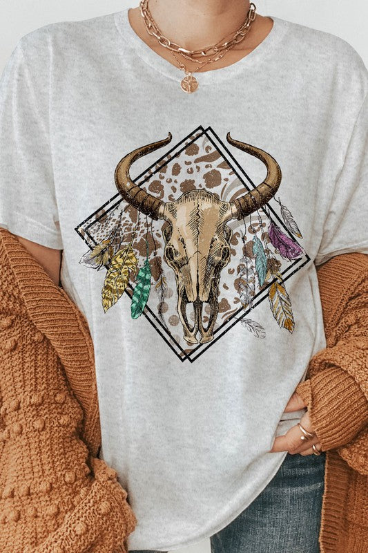 Cow Skull Western Graphic Tee