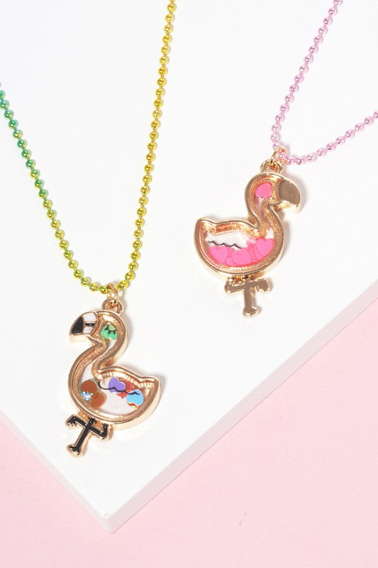 Girls Baby Cute Flamingo Necklace