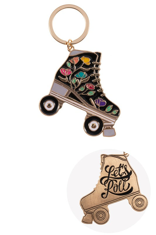 Retro Roller Skate Inspiration Keychain