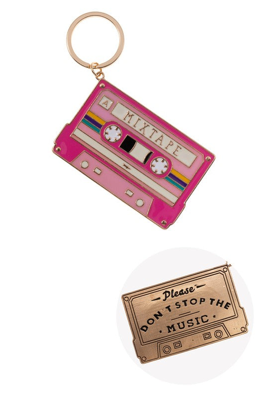 Retro Mixtape Inspiration Keychain