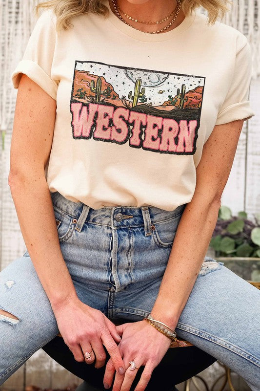 WESTERN GRAPHIC TEE PLUS SIZE