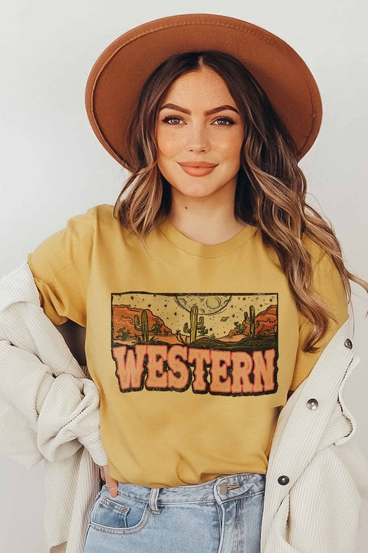 WESTERN GRAPHIC TEE PLUS SIZE