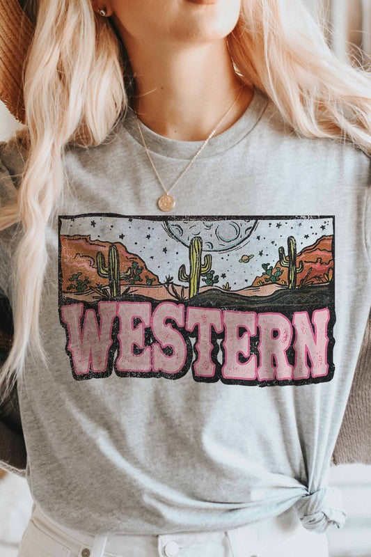 WESTERN GRAPHIC TEE PLUS SIZE