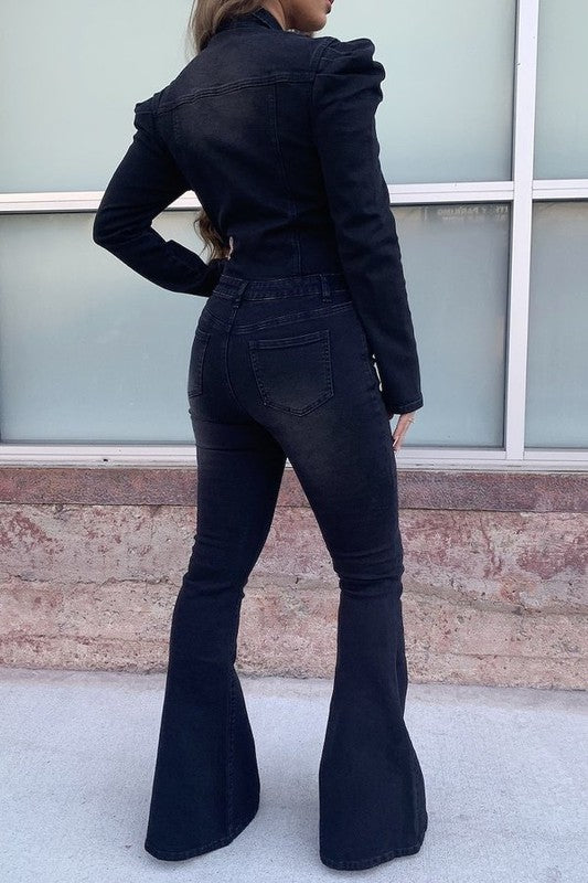 Royal Denim Jumpsuit in Black