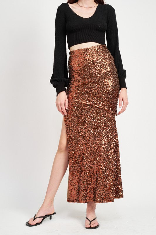 Charleston Nights High Waist Maxi Skirt