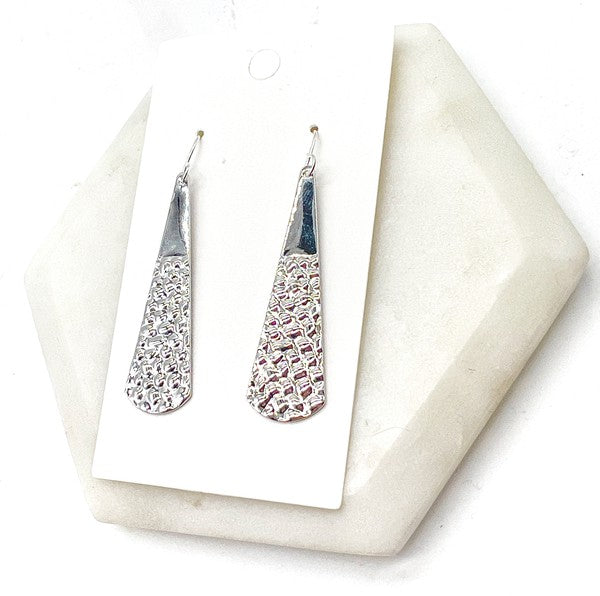 Silver Hammered Bubble Metal Belle Earrings