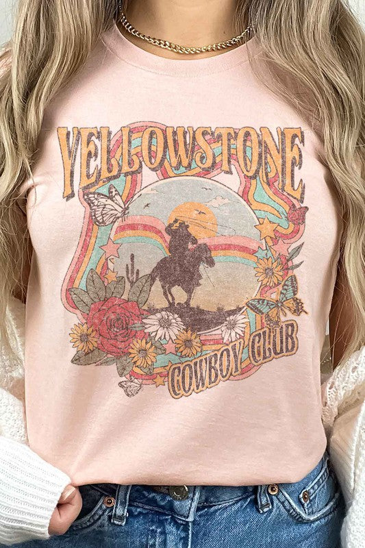 YELLOWSTONE COWBOY CLUB GRAPHIC TEE