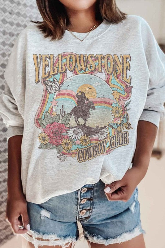 YELLOWSTONE COWBOY CLUB GRAPHIC SWEATSHIRT