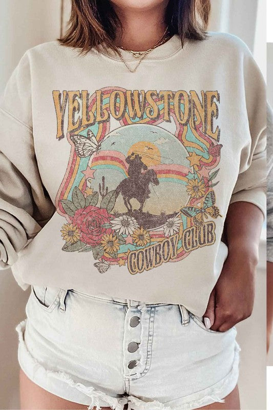 YELLOWSTONE COWBOY CLUB GRAPHIC SWEATSHIRT