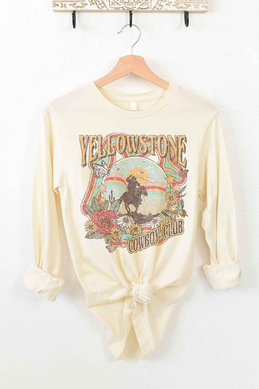 YELLOWSTONE COWBOY CLUB LONG SLEEVE TEE