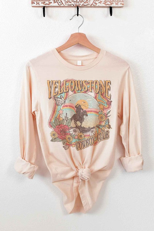 YELLOWSTONE COWBOY CLUB LONG SLEEVE TEE