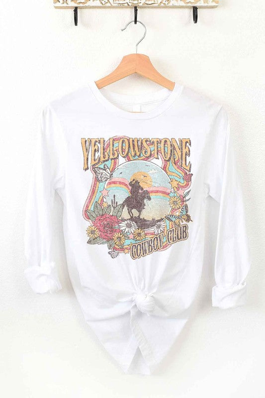 YELLOWSTONE COWBOY CLUB LONG SLEEVE TEE