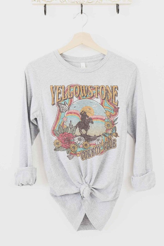 YELLOWSTONE COWBOY CLUB LONG SLEEVE TEE