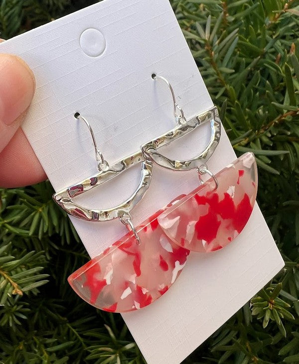 Red Valentines Luna Earrings