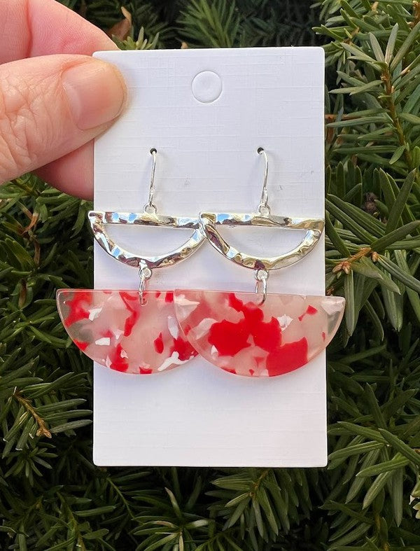 Red Valentines Luna Earrings