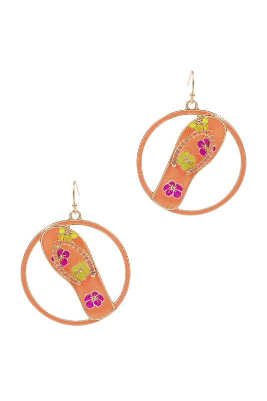 Enamel Flip Flop Earrings