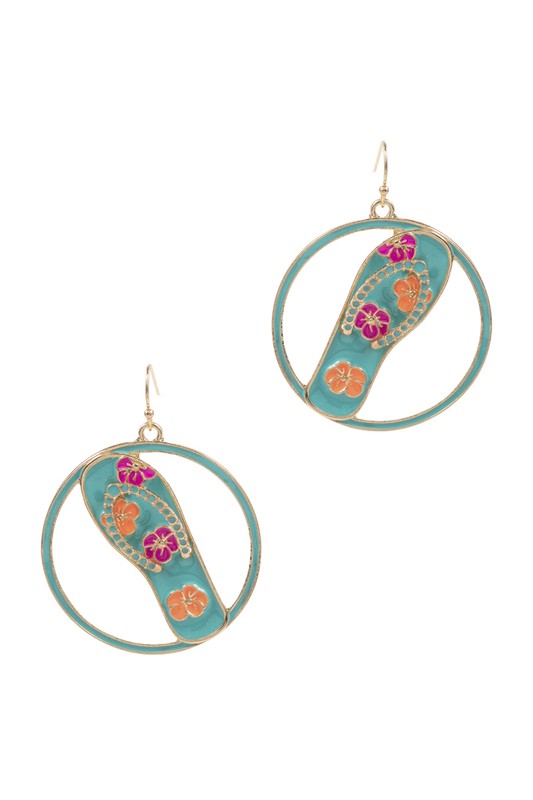 Enamel Flip Flop Earrings