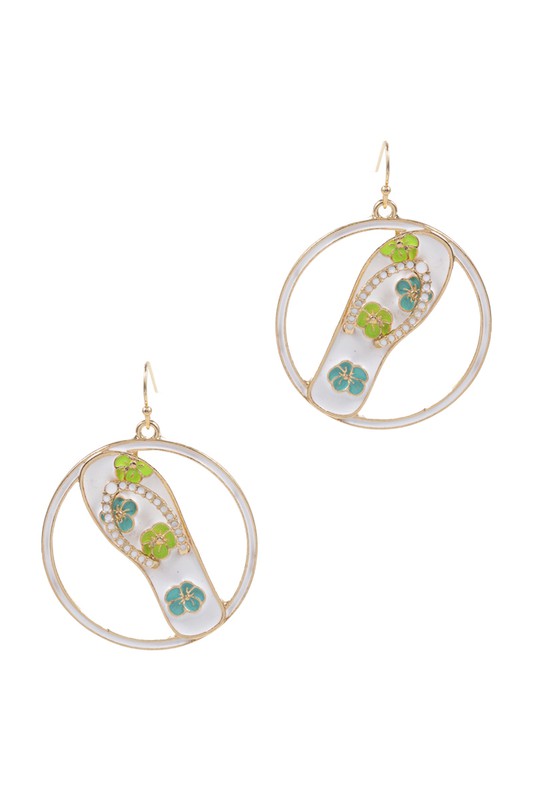 Enamel Flip Flop Earrings