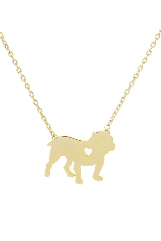 Gold Dipped Brass Dog Necklace