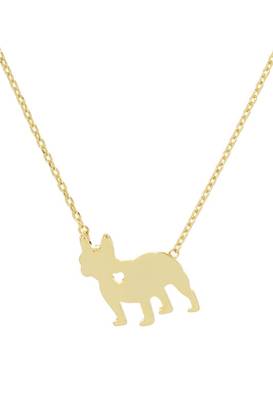 Gold Dipped Brass Dog Necklace