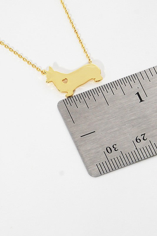 Gold Dipped Brass Dog Necklace