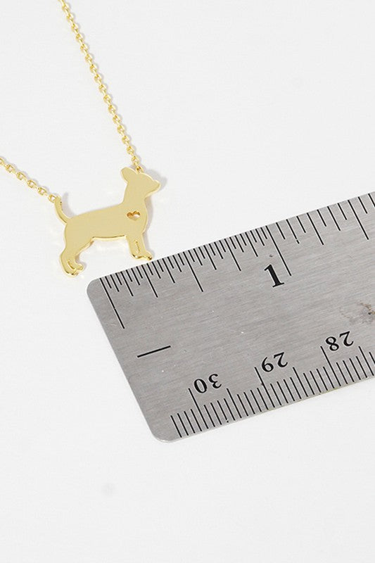 Gold Dipped Brass Dog Necklace